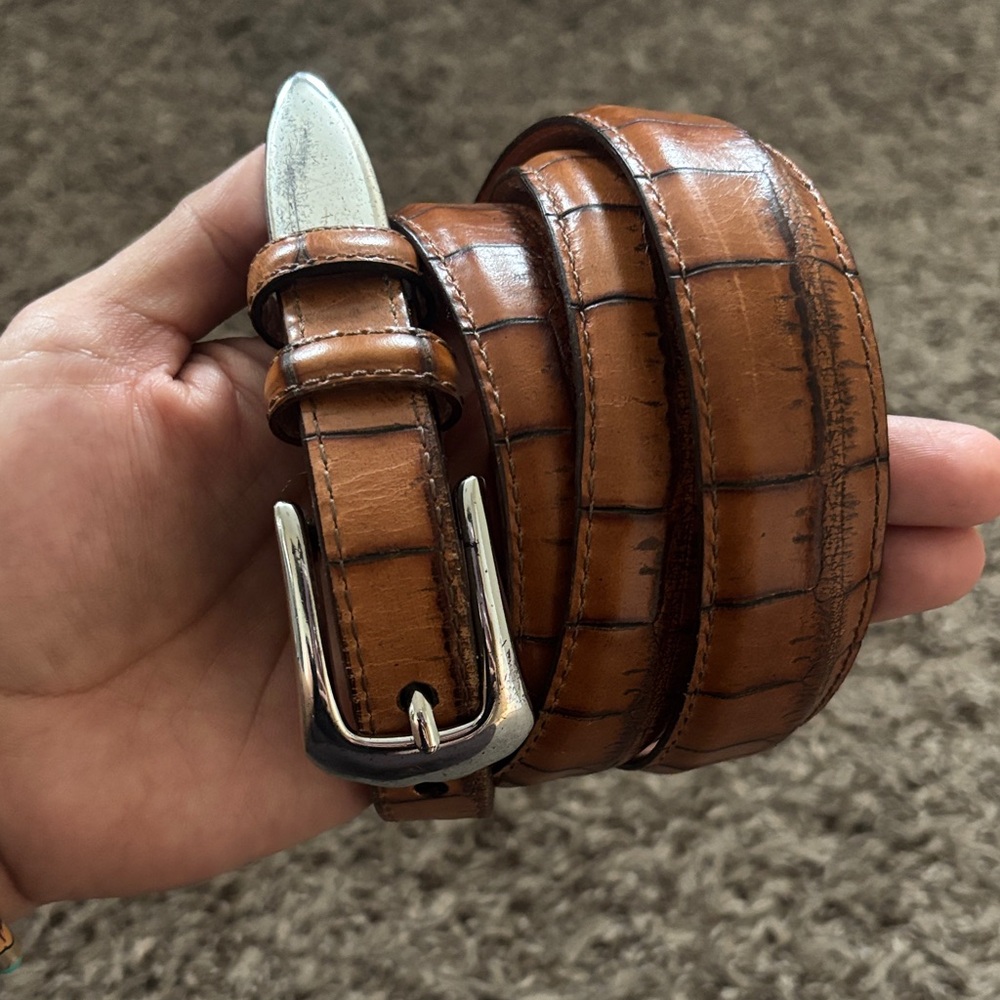 Martin Dingman Tan Leather Men's Belt